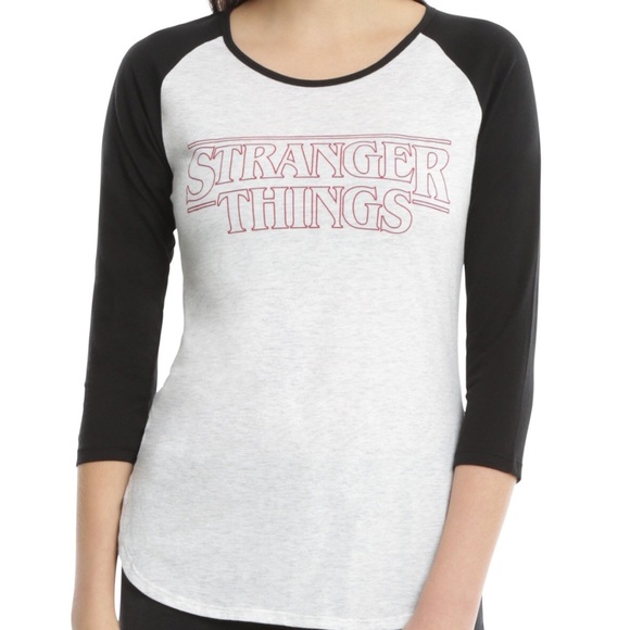 stranger things baseball tee